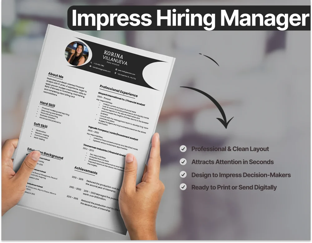 Minimalist Data Analyst Resume Template - Image 3