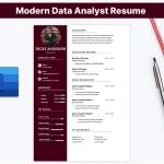 Modern Data Analyst Resume Template