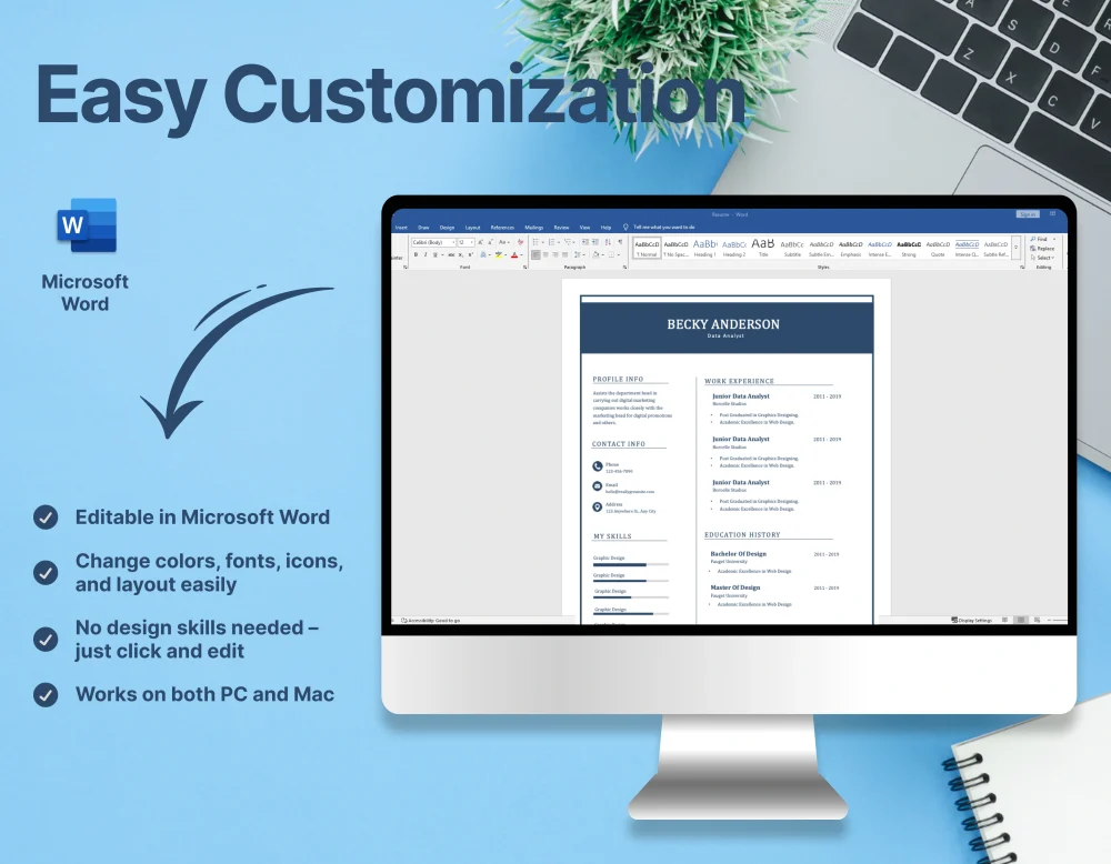 Professional Data Analyst Resume Template - Image 2