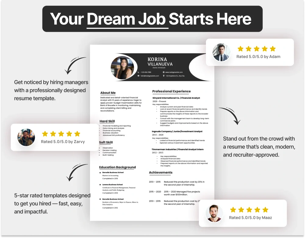 Minimalist Data Analyst Resume Template - Image 4