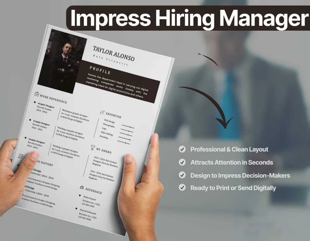 Minimalist Data Scientist Resume Template - Image 3