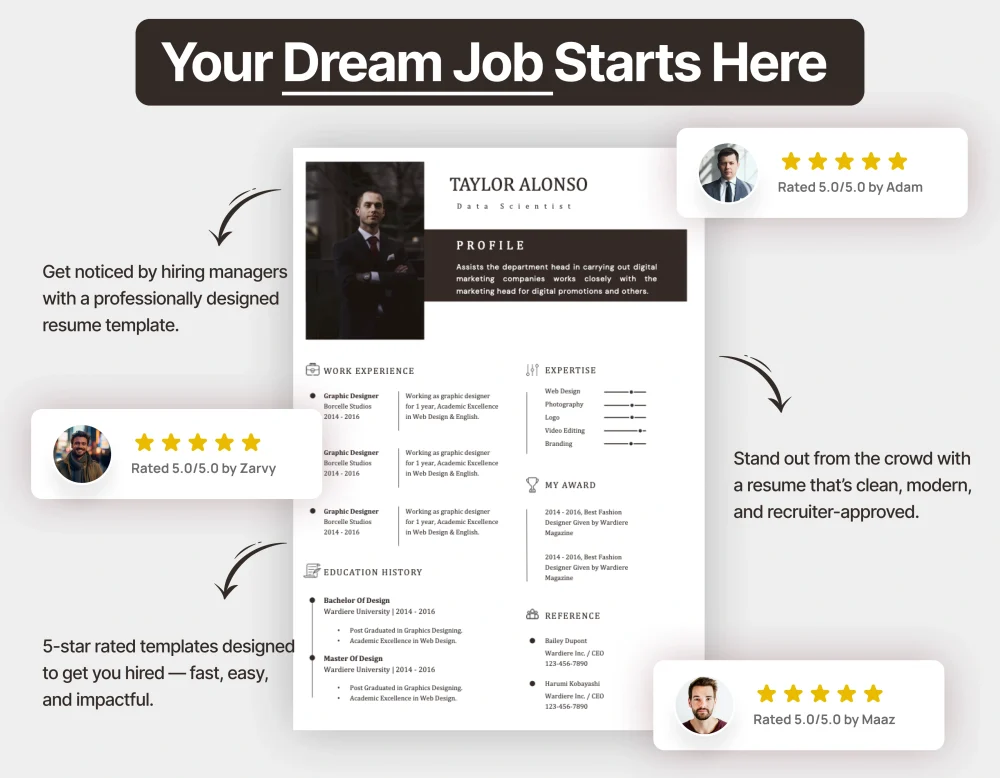 Minimalist Data Scientist Resume Template - Image 4