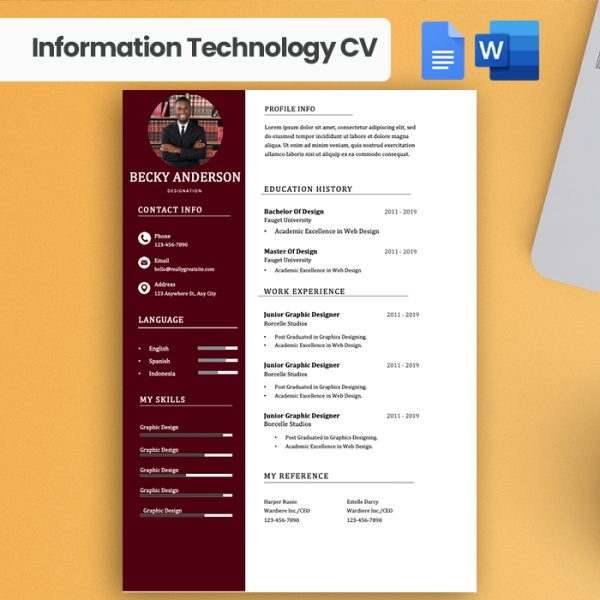 Professional Information Technology Resume Template