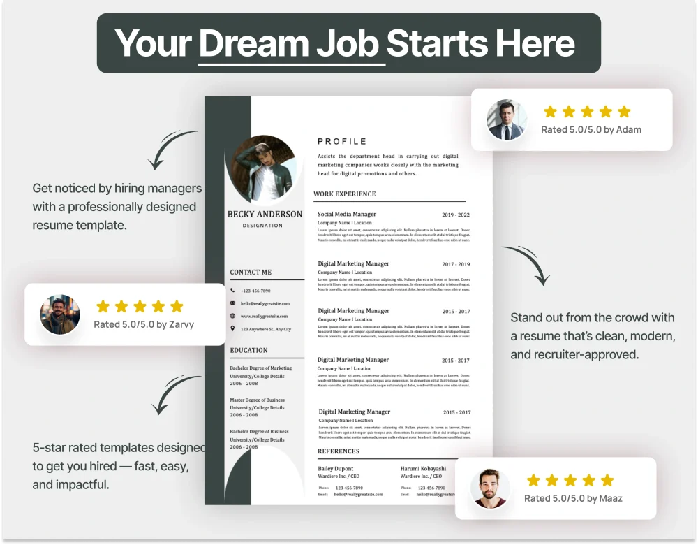 Corporate Full Stack Developer Resume Template - Image 4