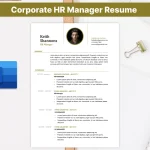 Corporate HR Manager Resume Template