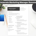 Corporate Marketing Manager Resume Template