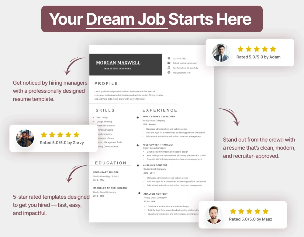 Corporate Marketing Manager Resume Template - Image 4