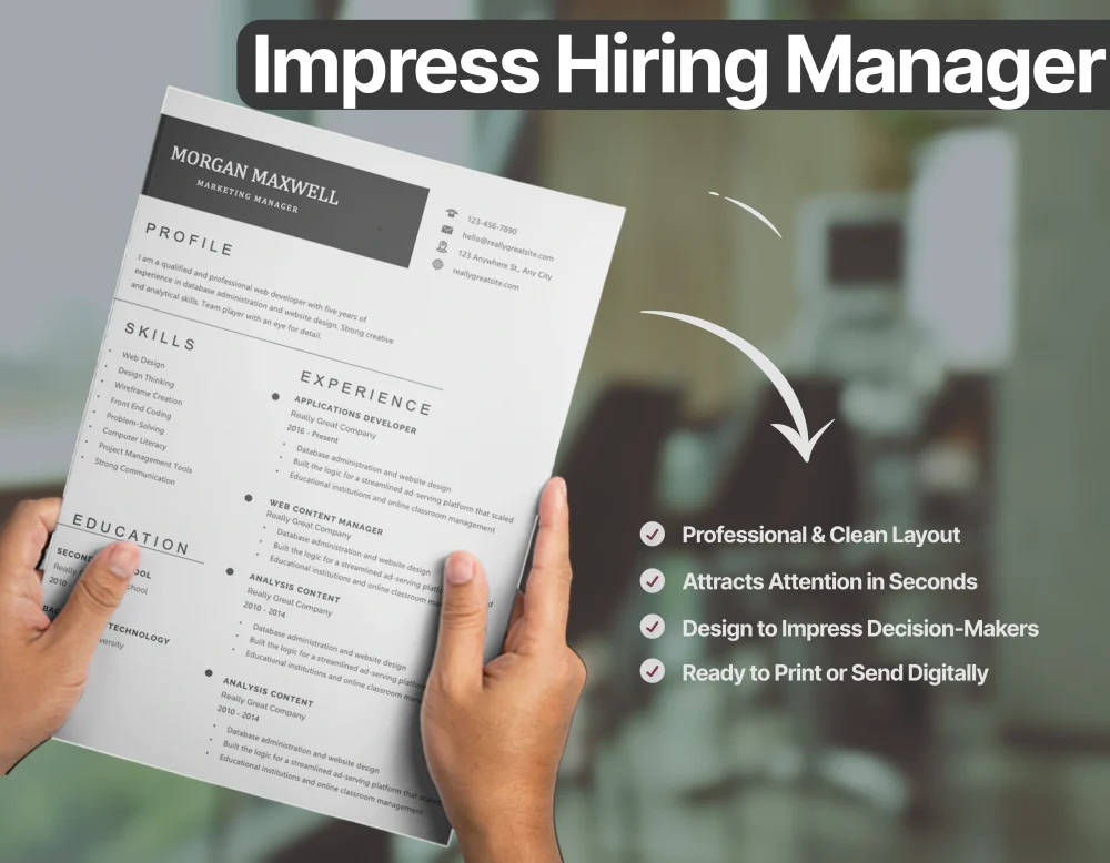 Corporate Marketing Manager Resume Template - Image 3