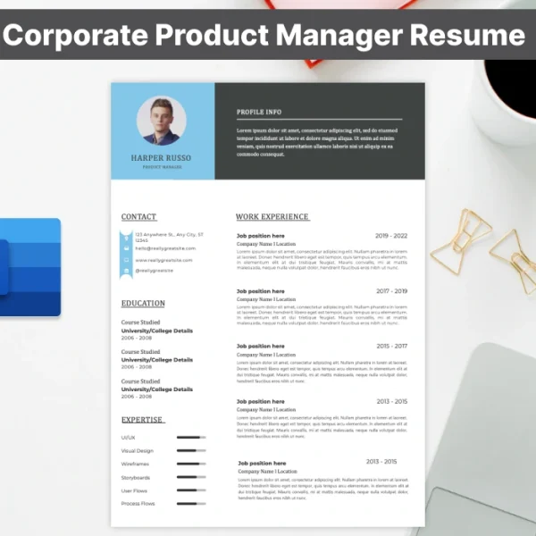 Corporate Product Manager Resume Template