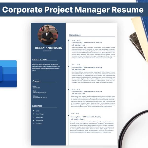 Corporate Project Manager Resume Template