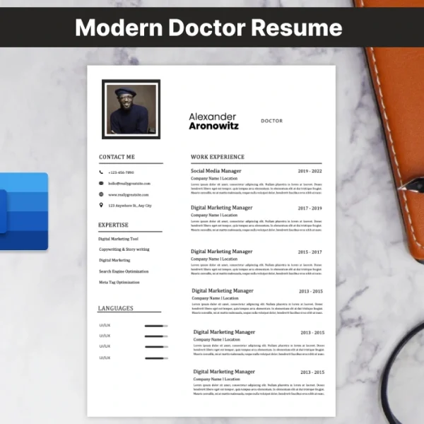 Modern Doctors Resume Template
