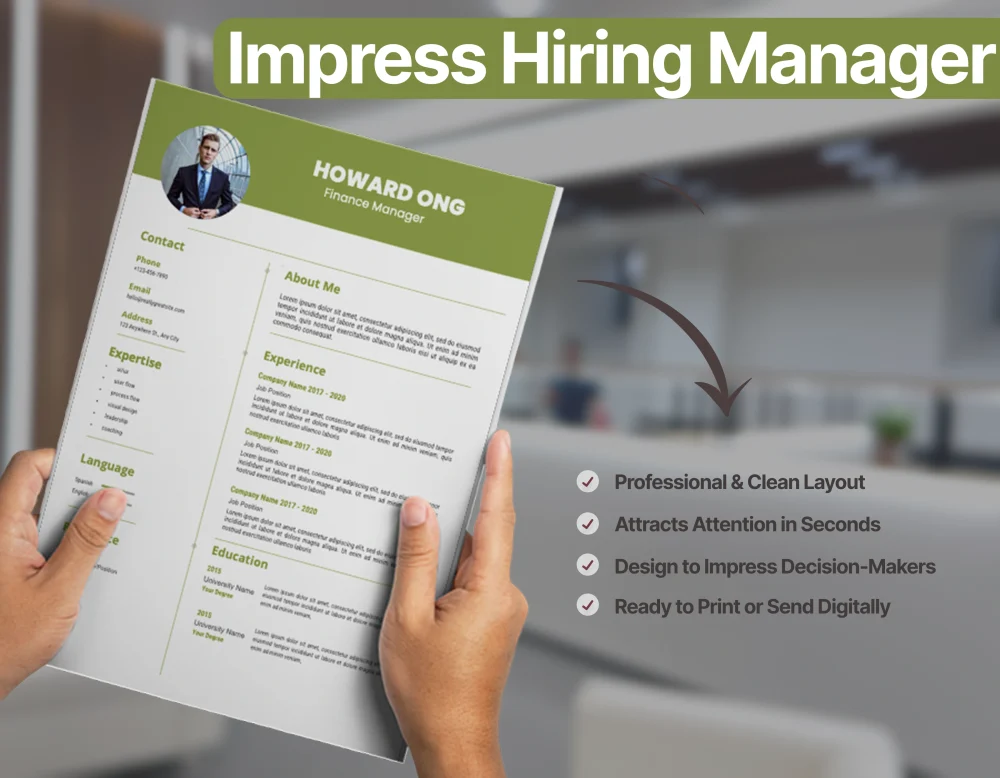 Minimalist Finance Manager Resume Template - Image 3