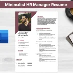 Minimalist HR Manager Resume Template