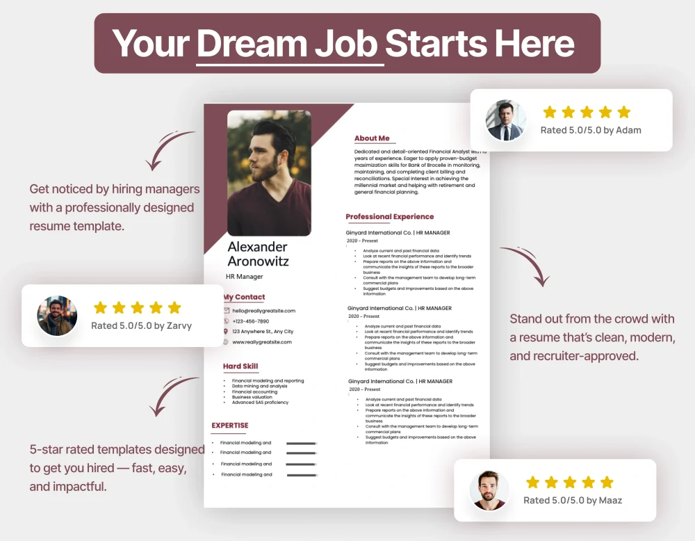 Minimalist HR Manager Resume Template - Image 4