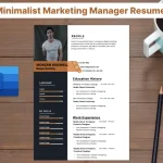 Minimalist Marketing Manager Resume Template