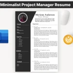 Minimalist Project Manager Resume Template