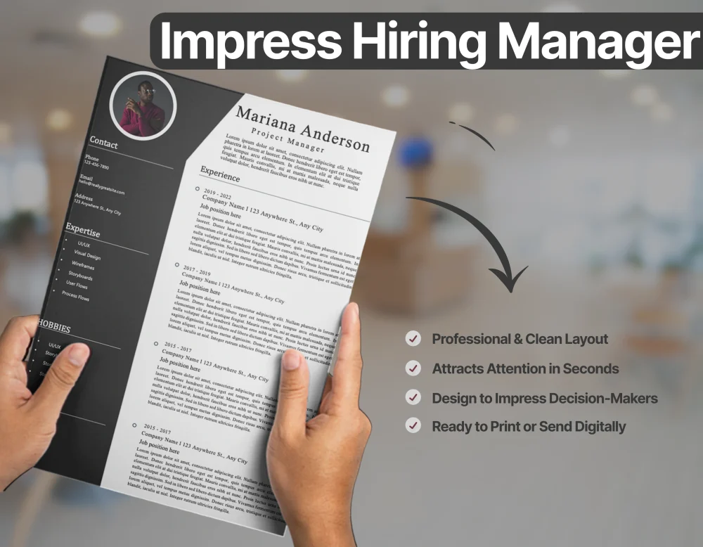Minimalist Project Manager Resume Template - Image 3