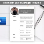 Minimalist Sales Manager Resume Template