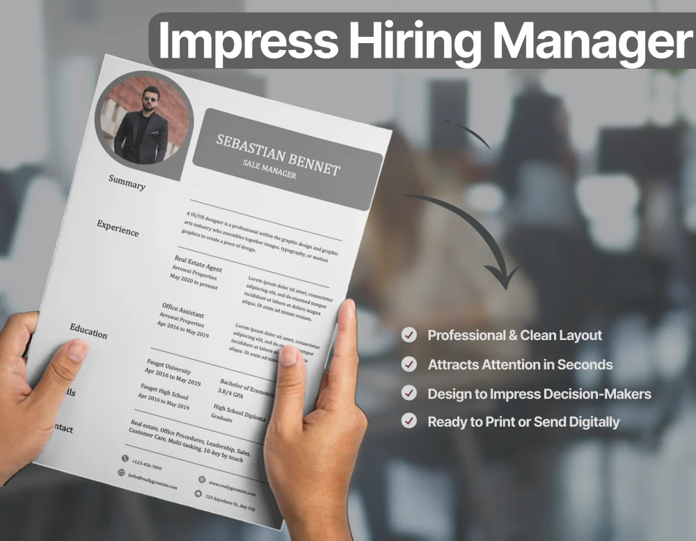 Minimalist Sales Manager Resume Template - Image 3