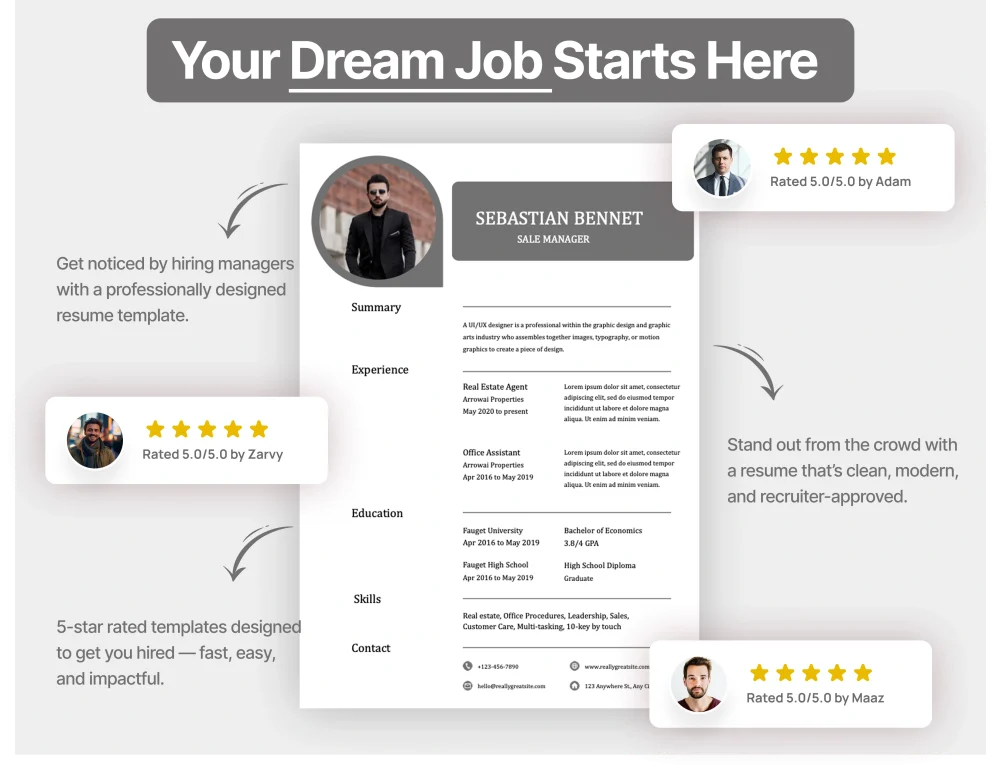Minimalist Sales Manager Resume Template - Image 4
