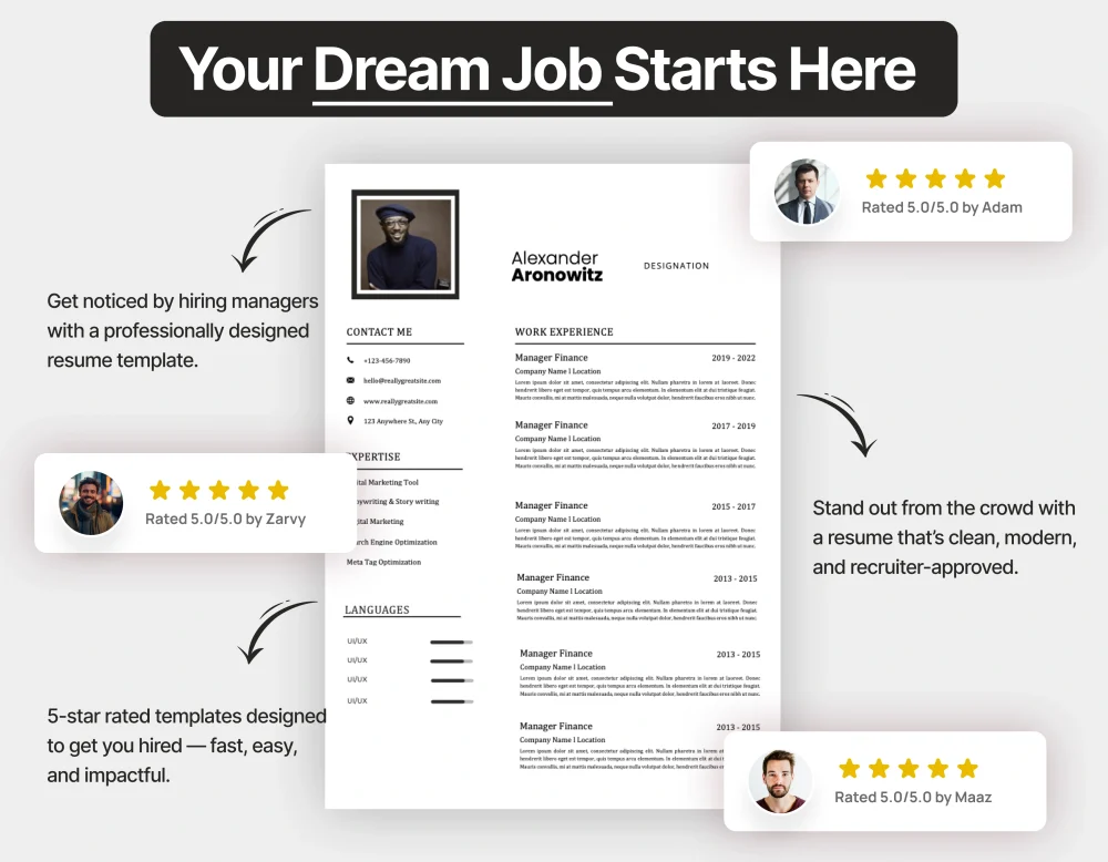 Modern Finance Manager Resume Template - Image 4