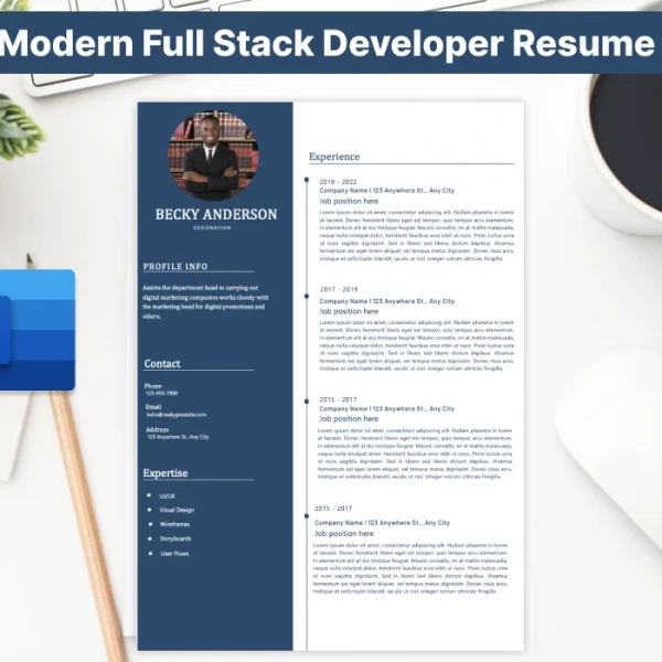 Modern Full Stack Developer Resume Template
