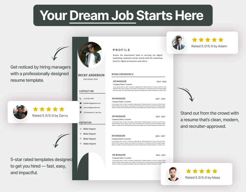 Modern HR Manager Resume Template - Image 4