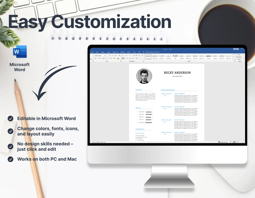 Modern Marketing Manager Resume Template - Image 2
