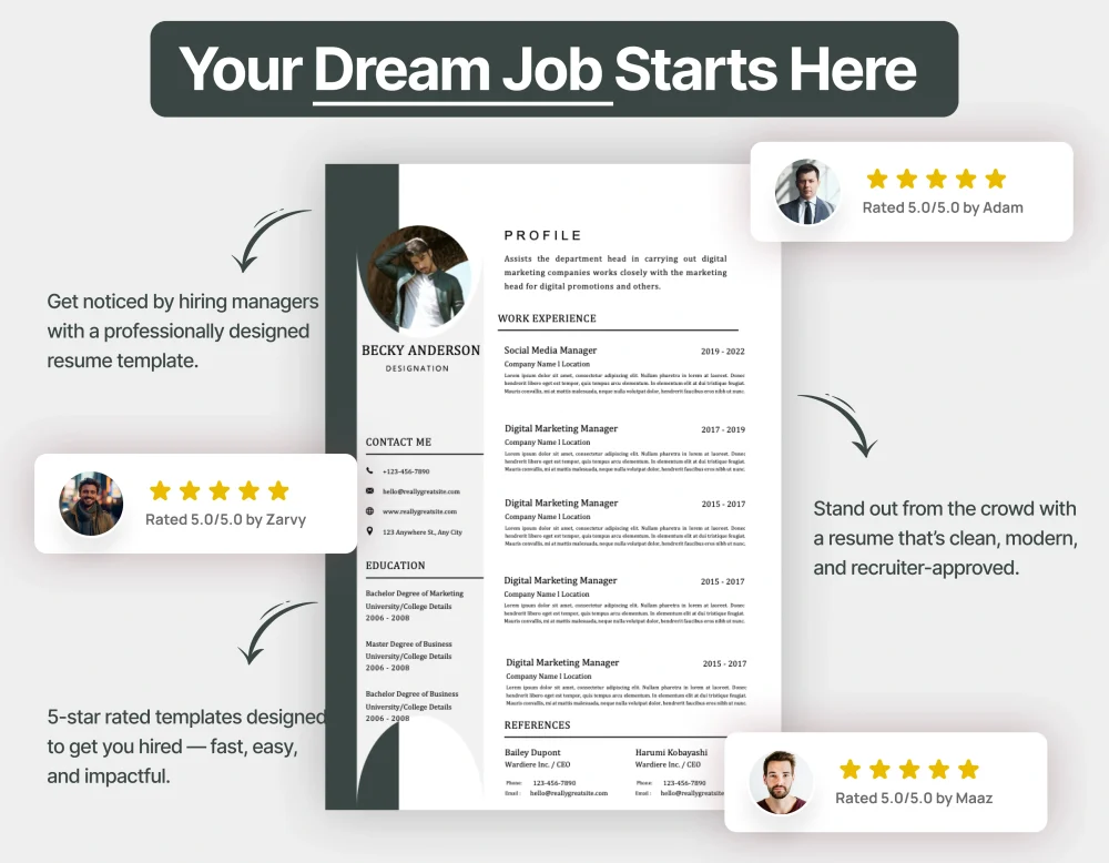 Modern Project Manager Resume Template - Image 4