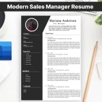 Modern Sales Manager Resume Template