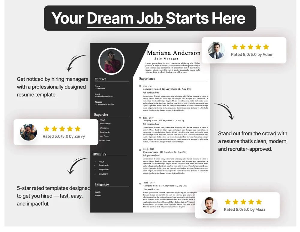 Modern Sales Manager Resume Template - Image 4