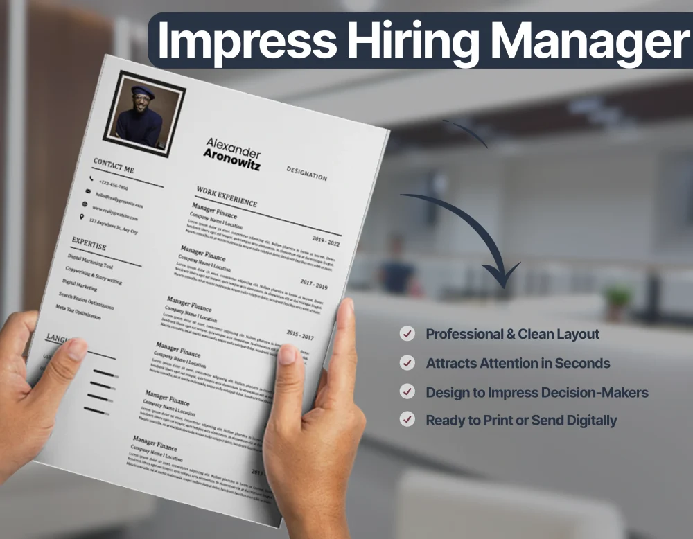 Modern Finance Manager Resume Template - Image 3