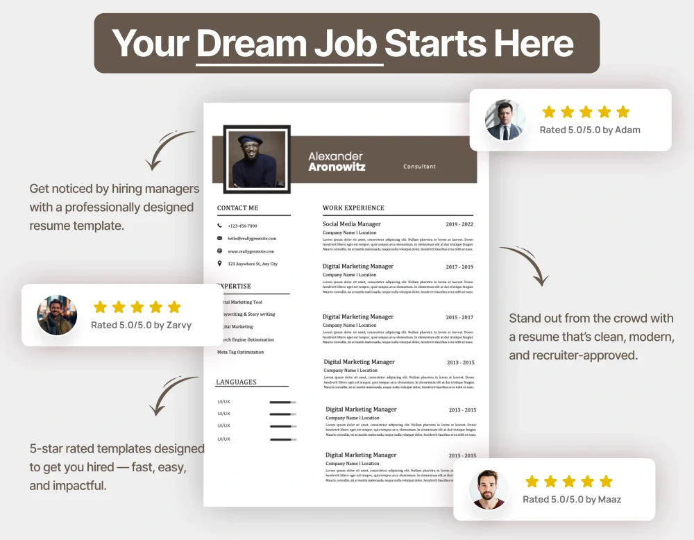 Professional Consultant Resume Template - Image 4