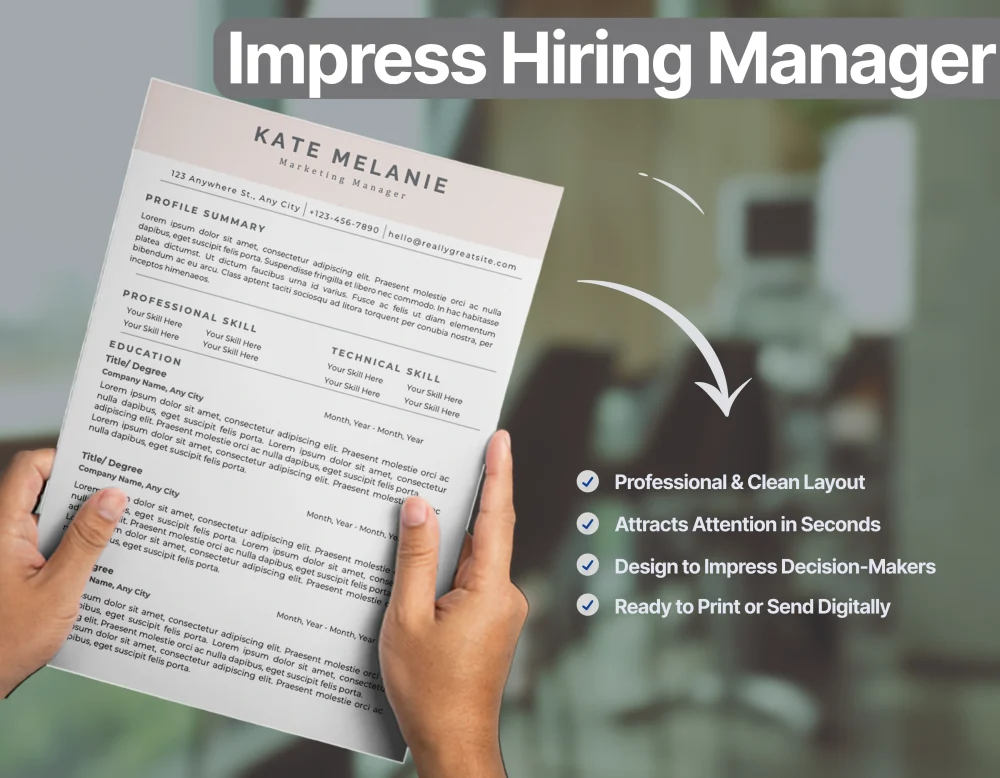 Professional Marketing Manager Resume Template - Image 3
