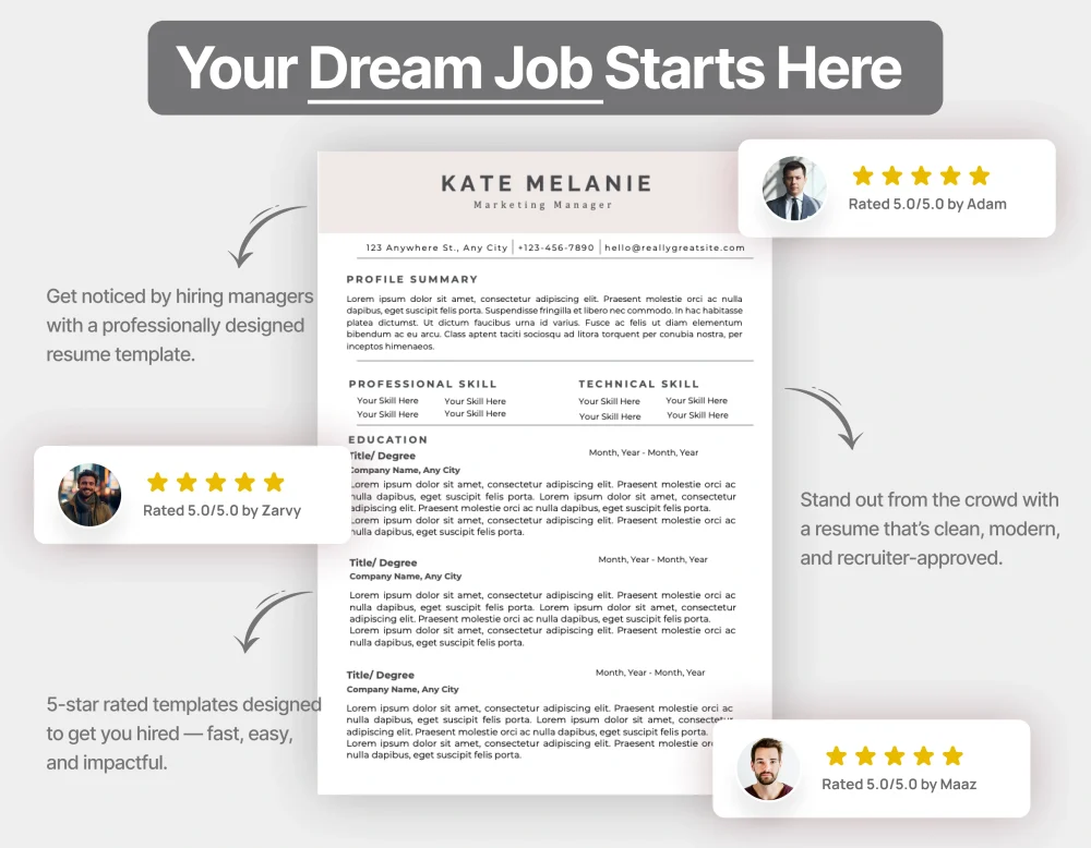 Professional Marketing Manager Resume Template - Image 4