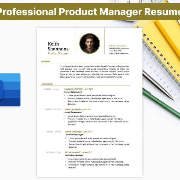 Professional Product Manager Resume Template