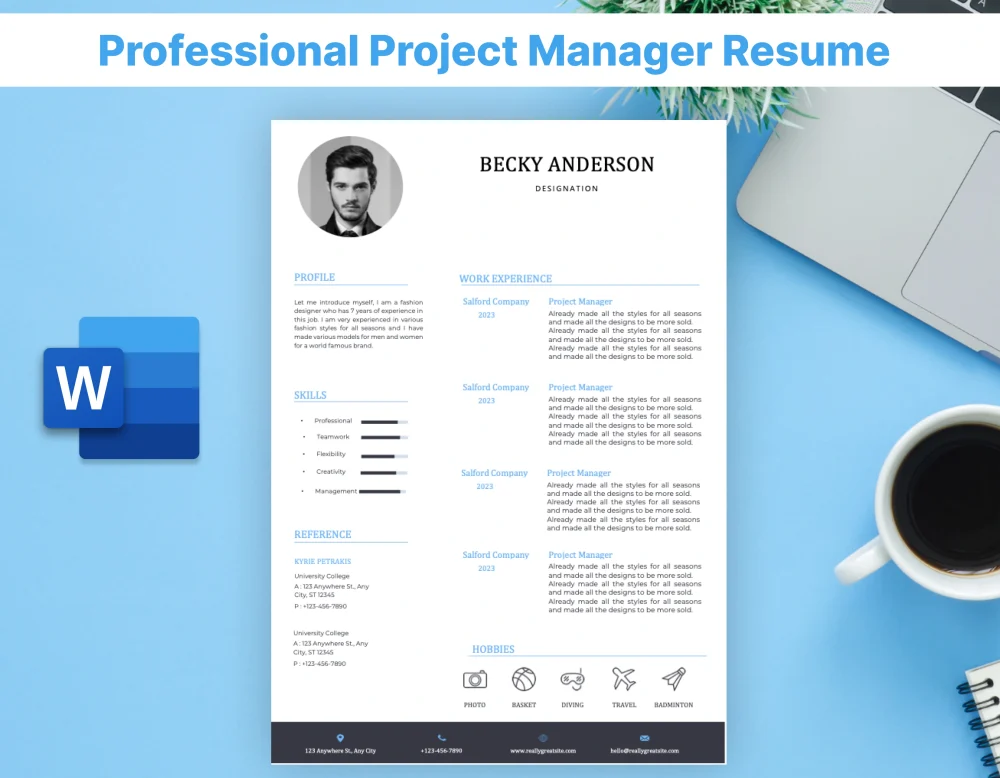 Professional Project Manager Resume Template