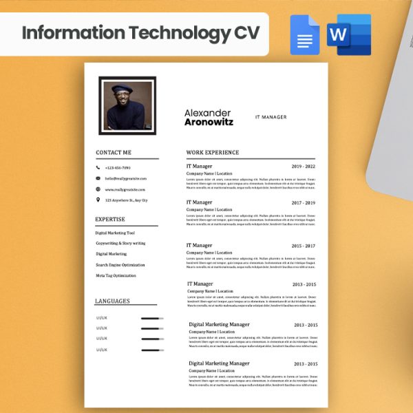 Corporate Information Technology Resume Template