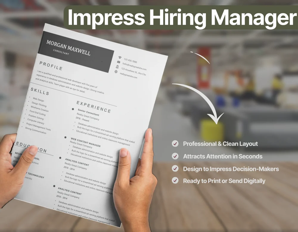 Corporate Consultant Resume Template - Image 3