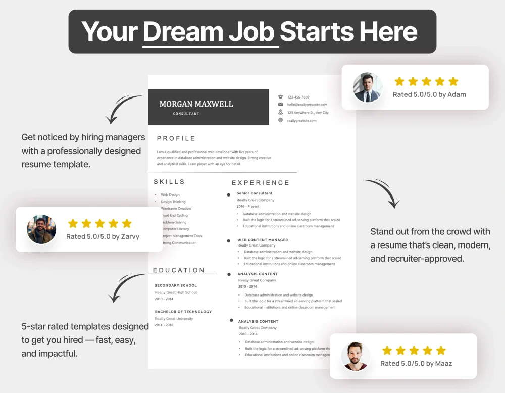 Corporate Consultant Resume Template - Image 4