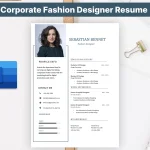 Corporate Fashion Designer Resume Template