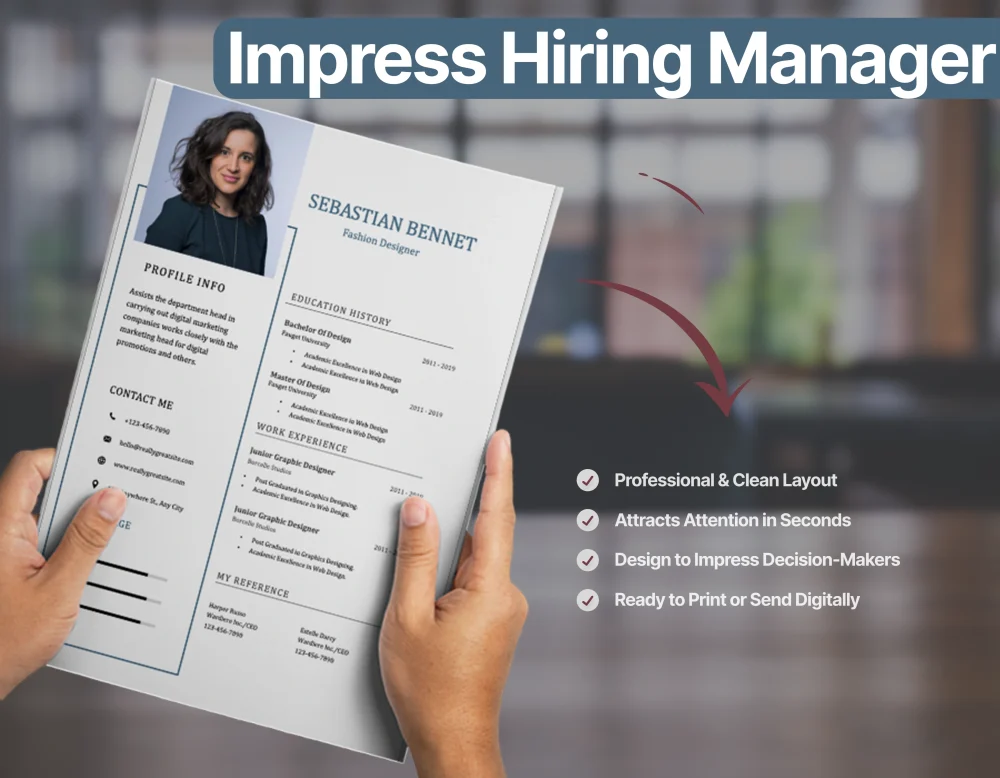 Corporate Fashion Designer Resume Template - Image 3