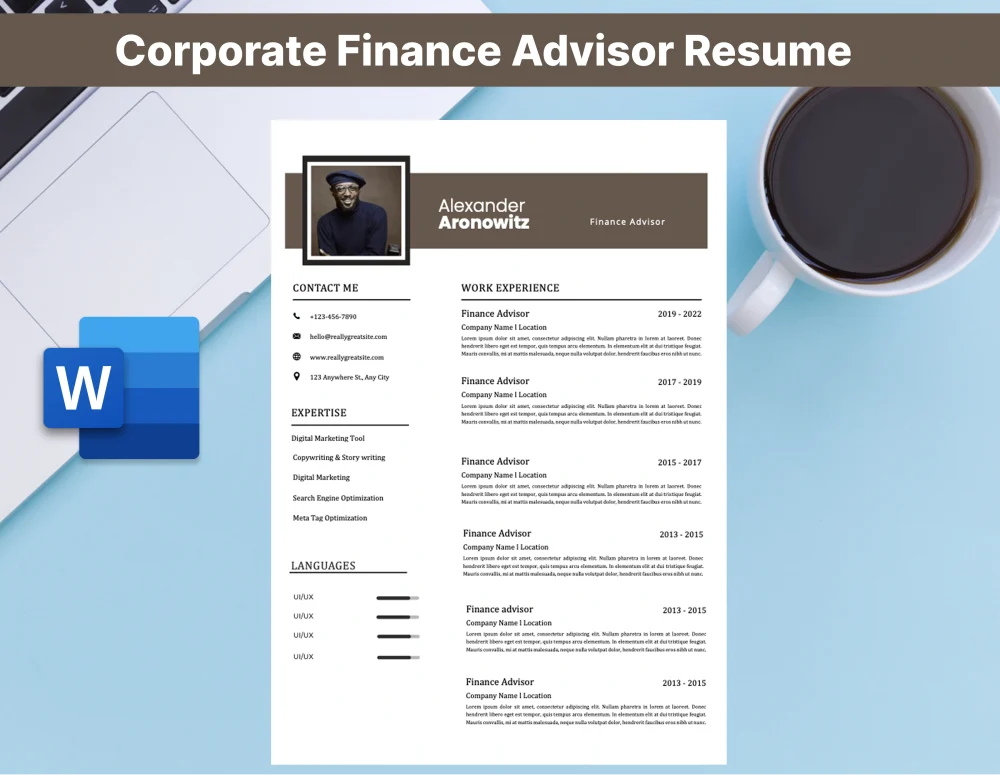 Corporate Finance Advisor Resume Template