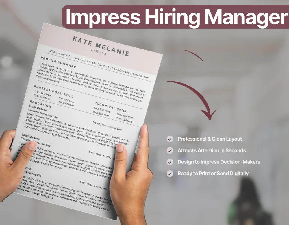 Corporate Lawyers Resume Template - Image 3