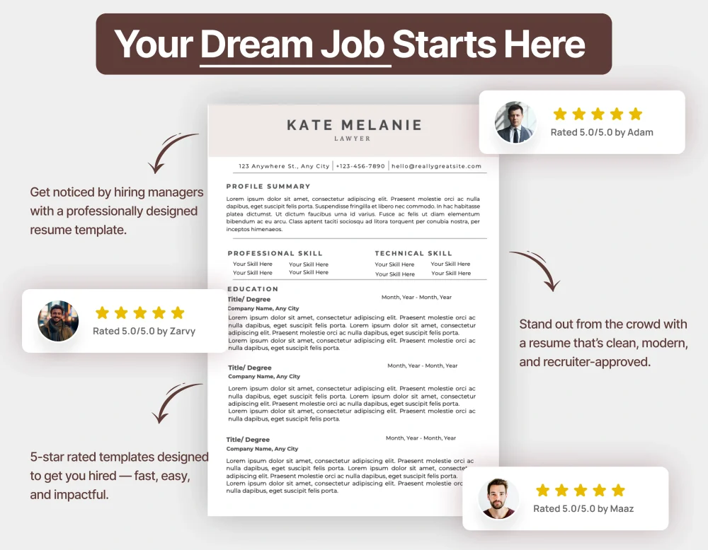 Corporate Lawyers Resume Template - Image 4