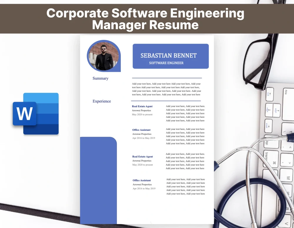 Corporate Software Engineering Manager Resume Template