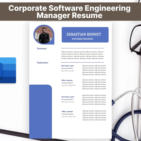 Corporate Software Engineering Manager Resume Template