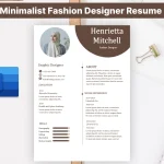 Minimalist Fashion Designer Resume Template