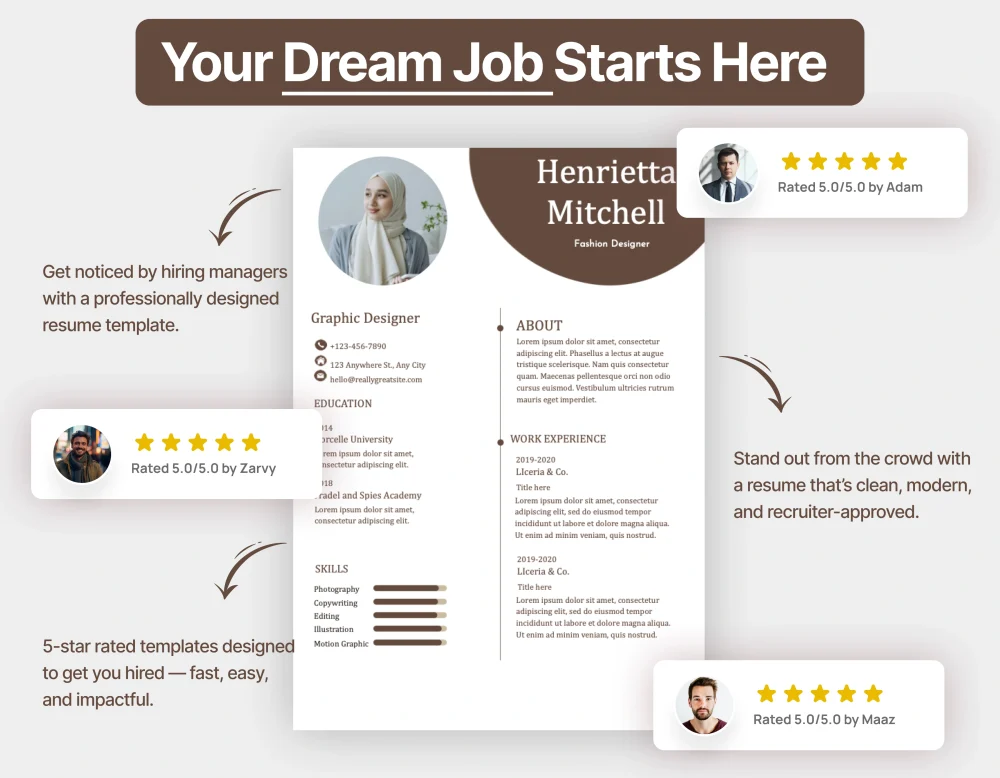 Minimalist Fashion Designer Resume Template - Image 4
