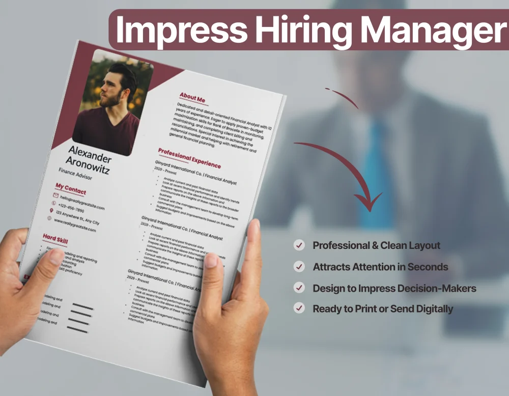 Minimalist Finance Advisor Resume Template - Image 3